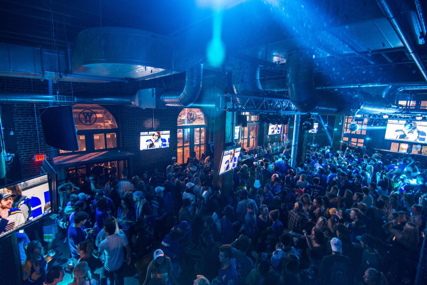 Blues Fans at Wheelhouse during Stanley Cup Final Game 7. Spons